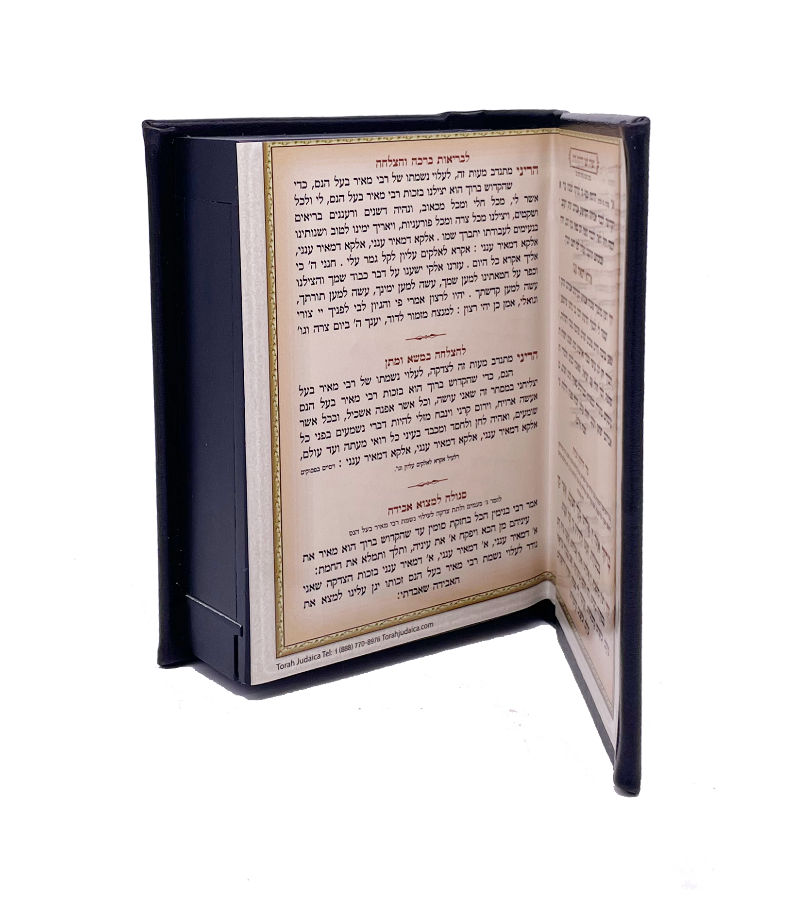 Leather Tzedakah Pushka with Tefillos Flap